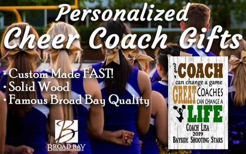 Cheer Coach Gift Plaque Personalized for Cheerleading Coaches