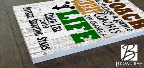 Cheer Coach Gift Plaque Personalized for Cheerleading Coaches