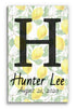 Personalized Monogram Name Sign - Custom Lemon Chic Nursery or Bedroom Wall Art