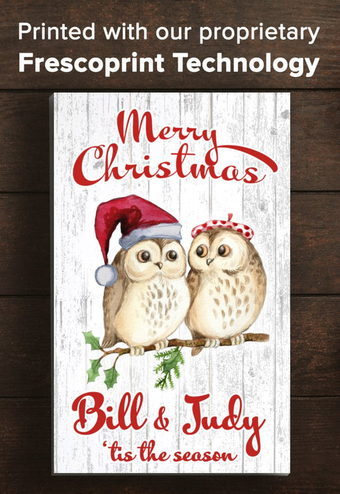Christmas Family Name Wall Art Decor Sign - Personalized - 16.5" x 10.5"