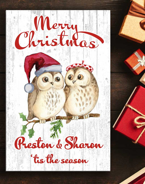 Christmas Family Name Wall Art Decor Sign - Personalized - 16.5" x 10.5"