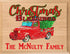 Christmas Red Truck Decoration PERSONALIZED Family Name