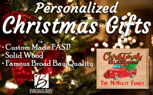 Christmas Red Truck Decoration PERSONALIZED Family Name