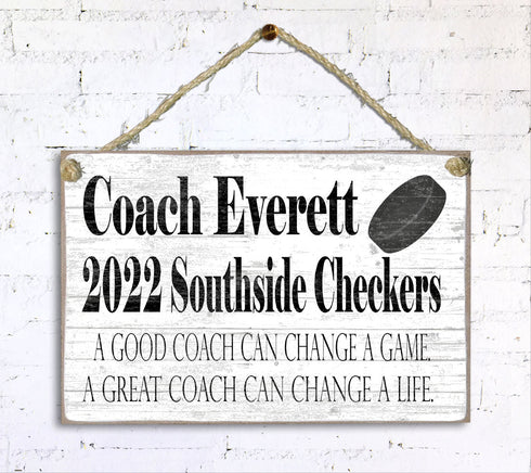 Coach Gift Plaque Personalized for Coaches
