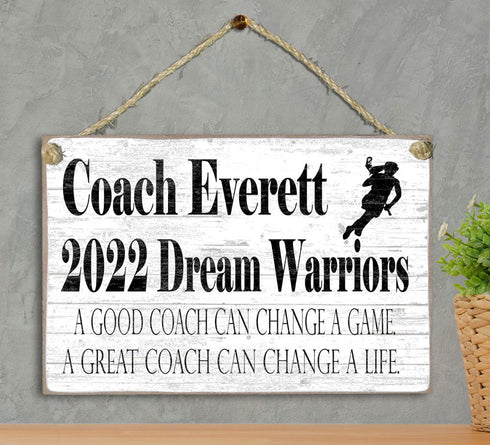 Coach Gift Plaque Personalized for Coaches