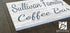 Coffee Bar Sign - Personalized Custom Name Solid Wood 16.5x10.5in