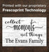 Collect Moments Not Things Sign - Personalized Custom Family Name Farmhouse Decor