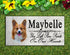 Corgi Memorial Stone - Personalized Marble Dog Grave Marker