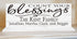 Count Your Blessings Family Name Sign - Personalized Mantel Decor Solid Wood 16.5x6in