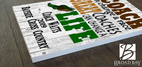 Cross Country Coach Gift Personalized Plaque for Team Coaches