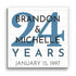 Anniversary Gift Sign by Year - Personalized with Name and Year for Husband Wife or Couple