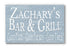 Custom Bar and Grill Sign - Personalized Man Cave or Barbecue Decoration