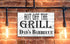 Barbecue Sign - Personalized Custom Name Solid Wood Grilling Decor