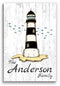 Custom Lighthouse Family Name Sign – Personalized Beach House or Coastal Wall Art | Nautical Décor