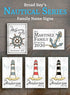 Custom Lighthouse Family Name Sign – Personalized Beach House or Coastal Wall Art | Nautical Décor