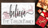 Custom BELIEVE Christmas Sign PERSONALIZED Wood Wall Art