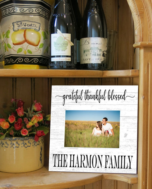Custom Blessed Family Photo Frame with Printed Picture