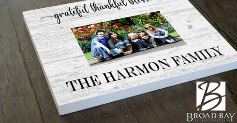 Custom Blessed Family Photo Frame with Printed Picture