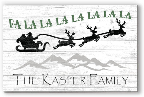 Custom Christmas Sign Fa La La La La Holiday Decoration