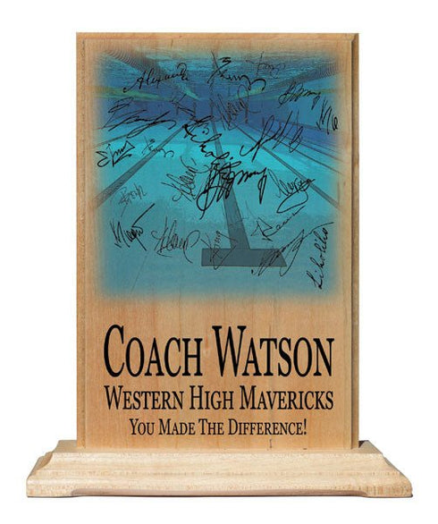 Custom Coach Gift Plaque Signable Basketball Football Soccer Softball Volleyball And More