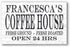 Coffee Bar Kitchen Sign - Personalized Custom Name Solid Wood 16.5x10.5in