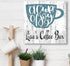 Custom Coffee Bar Sign - Personalized Name Kitchen Decor Solid Wood