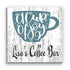 Custom Coffee Bar Sign - Personalized Name Kitchen Decor Solid Wood