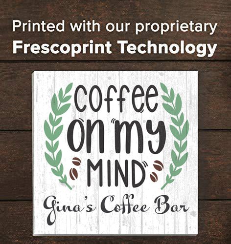 Custom Coffee Bar Sign Decoration Solid Wood Farmhouse Style Kitchen Décor