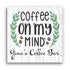 Coffee Bar Sign - Personalized Custom Name Farmhouse Style Kitchen Decor Solid Wood