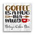 Custom Coffee Sign - Personalized Rustic Farmhouse Style Kitchen Decor