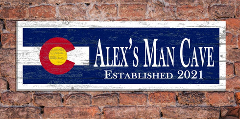 Custom Colorado Flag Sign With Family Name