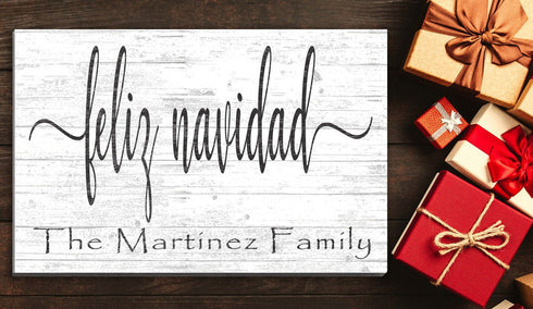 Custom Feliz Navidad Sign Christmas Wooden Decoration