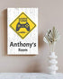 Custom Gamer Sign - Personalized Video Gamer Zone Wall Art for Boys Room
