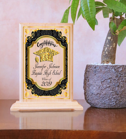 Custom Graduation Gift Personalized High School or College Graduate Plaque