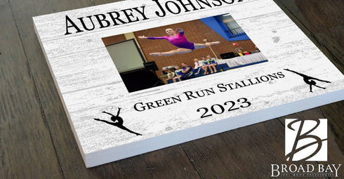 Custom Gymnastics Award Photo Plaque for Gymnast Recognition or Senior Year Gift