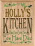 Custom Kitchen Signs Personalized Name Solid Wood Decor - 11" x 8.5"