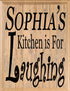 Custom Kitchen Signs Personalized Name Solid Wood Decor - 11" x 8.5"
