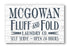 Fluff and Fold Laundry Room Sign - Personalized Custom Name Laundry Decor