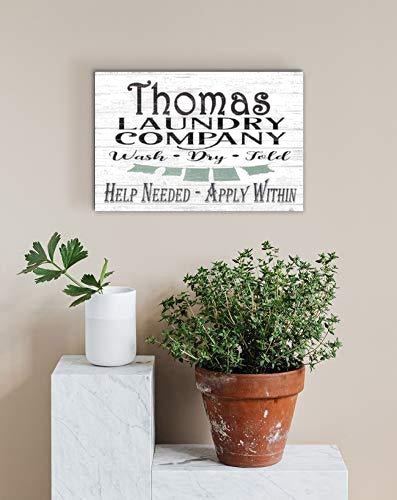 Custom Laundry Room Sign Personalized Wash Dry Fold Decoration
