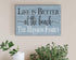 Personalized Beach House Sign – “Life Is Better at the Beach” | Custom Family Name Coastal Wall Art