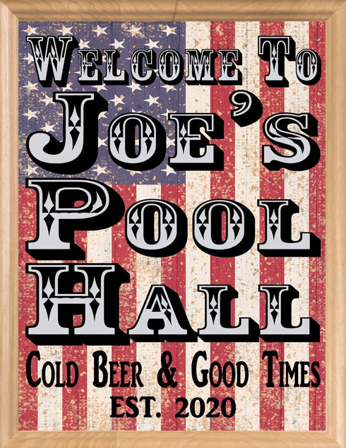Custom Man Cave Sign American Flag Custom Patriotic Art Decoration