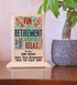 Custom Retirement Gift Plaque Personalized for Men or Women