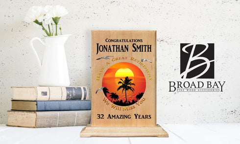 Custom Retirement Gift Plaque Personalized Happy Retirement Plaque for Men or Women