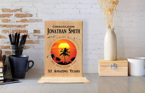 Custom Retirement Gift Plaque Personalized Happy Retirement Plaque for Men or Women