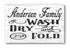 Wash Dry Fold Laundry Room Sign - Personalized Custom Name Laundry Decor