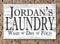 Personalized Laundry Sign - Wash Dry Fold - Custom Large Wood Wall Art