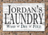 Personalized Laundry Sign - Wash Dry Fold - Custom Large Wood Wall Art