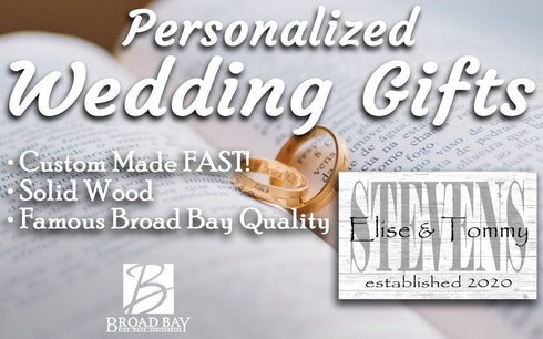 Personalized Wedding Gift Sign With Couple's Names and Established Date Custom