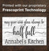 Wine Kitchen Decor Sign - Personalized Custom Name Wine Lover Gift