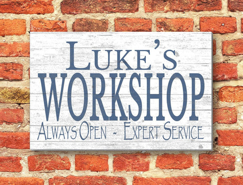Custom Workshop Sign Personalized Man Cave Gift